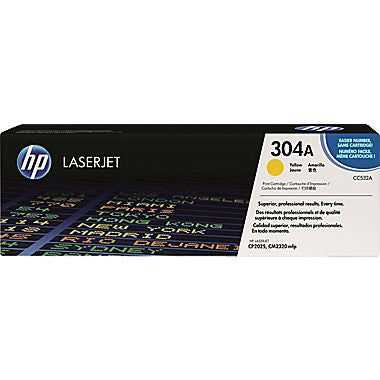 HP 304A (CC532A) Yellow Original LaserJet Toner Cartridge (2800 Yield)