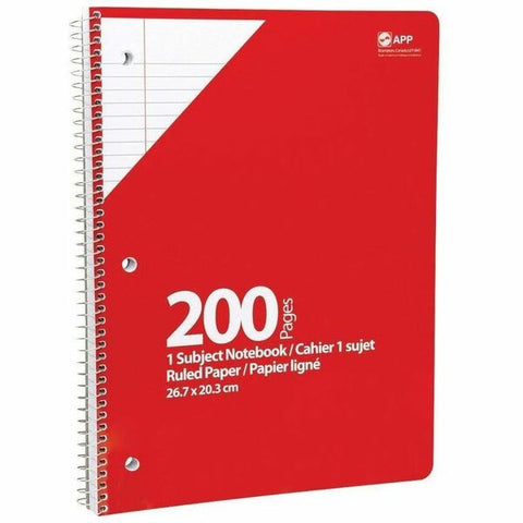 Avandium Trading Ltd Coil Exercise Book, Ruled, 10.5"x8" , 200pg