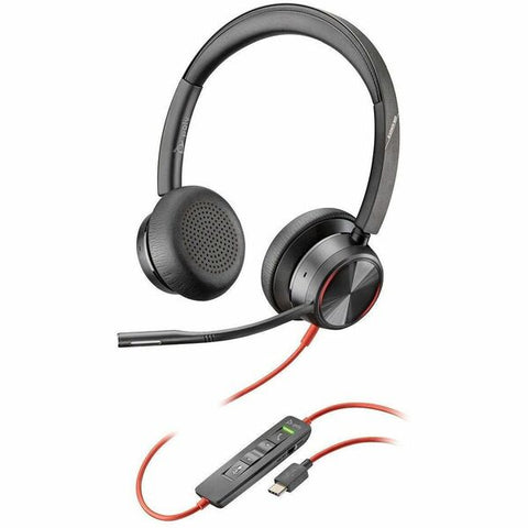 HP Blackwire 8225 Stereo Microsoft Teams Certified USB-C Headset + USB-C/A Adapter
