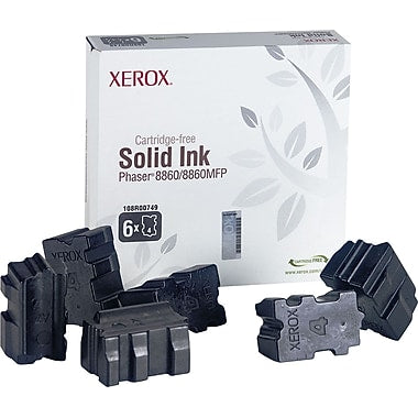 Xerox<sup>&reg;</sup> Black Solid Ink (6 Sticks/Box) (Total Box Yield 14000)