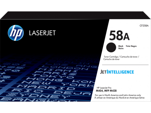 HP 58A (CF258A) Black Original LaserJet Toner Cartridge (3000 Yield)