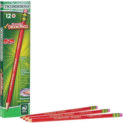 Dixon Ticonderoga Company Eraser Tip Checking Pencils