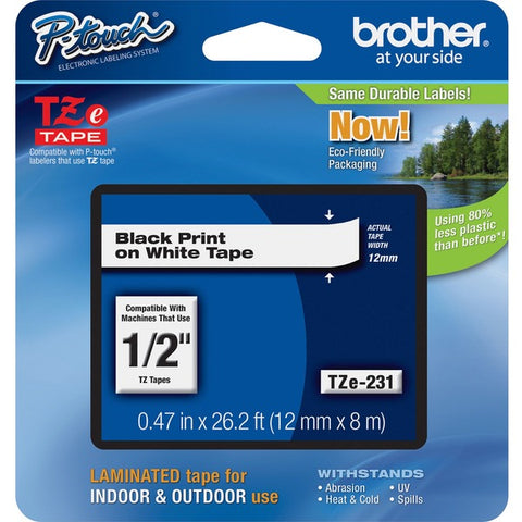 Brother P-touch TZe Laminated Tape Cartridges