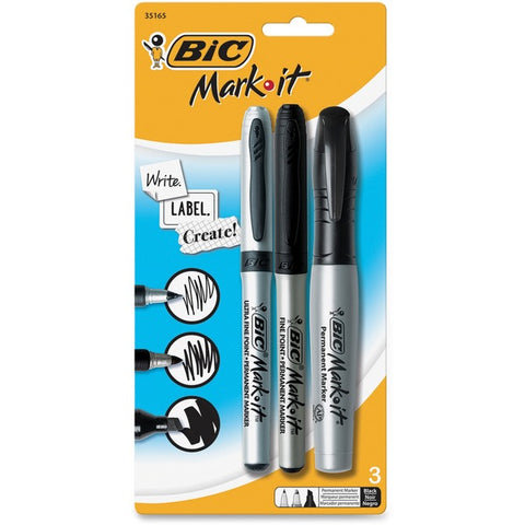 BIC Mark-It Permanent Marker 3-Pack